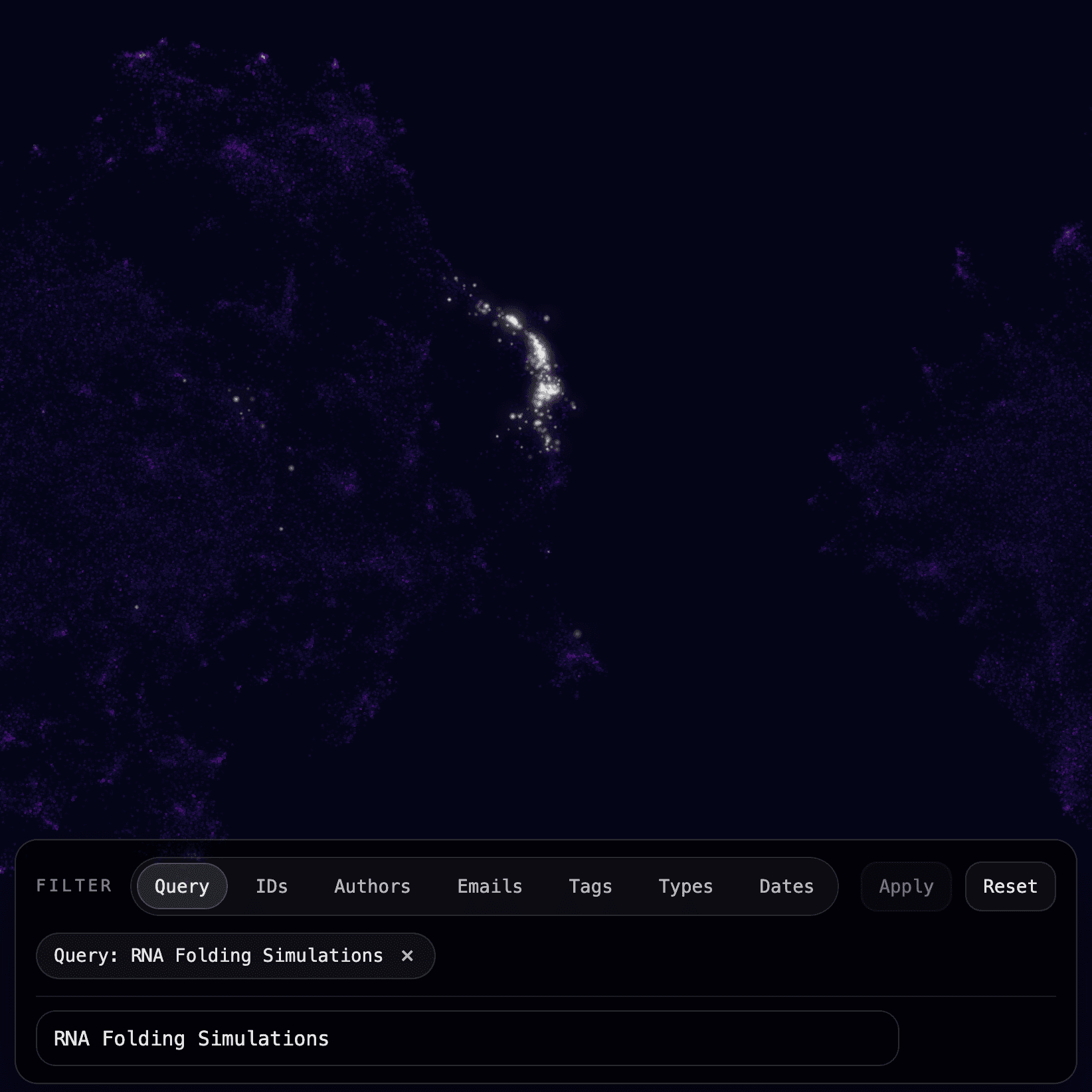 Advanced filtering — querying RNA Folding Simulations